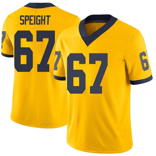 Jess Speight Michigan Wolverines Youth NCAA #67 Maize Limited Brand Jordan College Stitched Football Jersey FIW8654XM